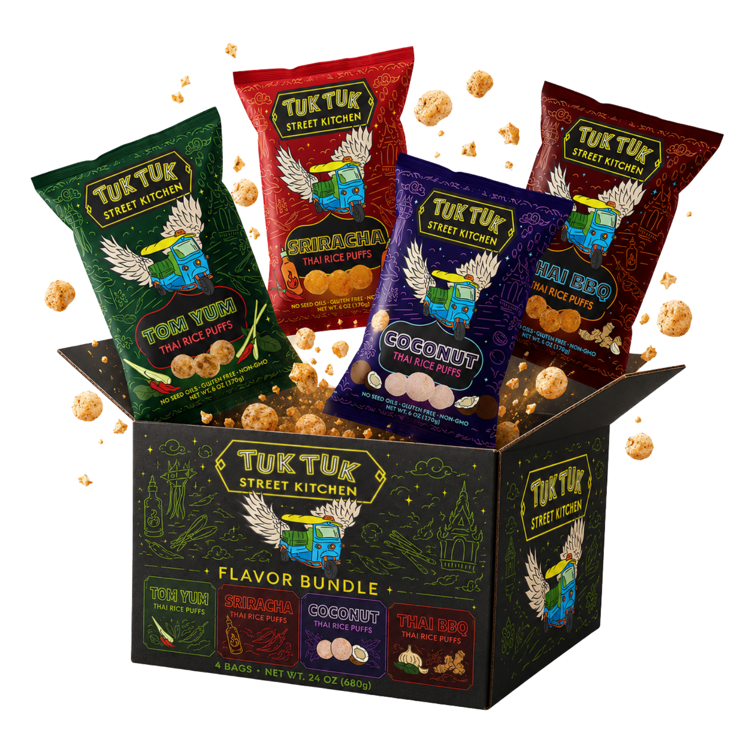 Mix Your Own 6-Pack – Thai Rice Puffs