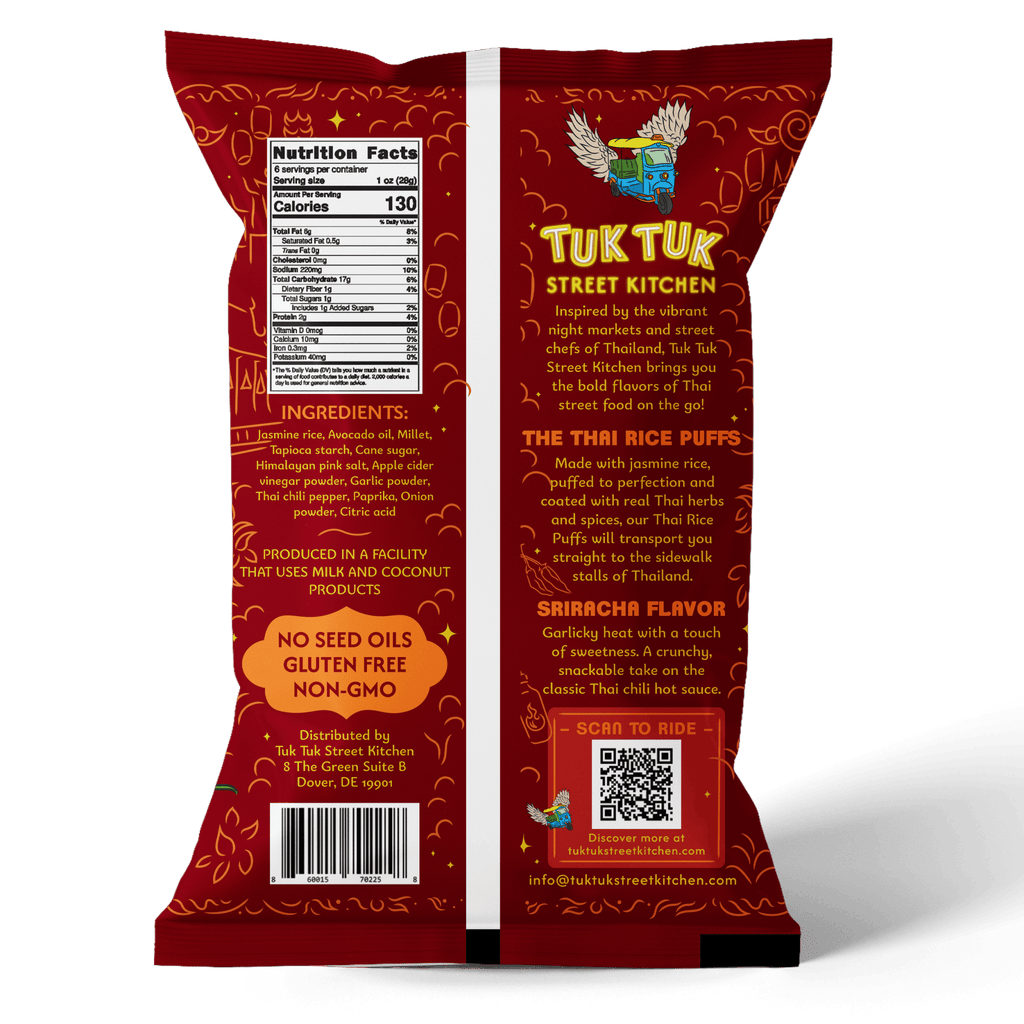Sriracha Thai Rice Puffs - True Roots FoodsRice Puffs