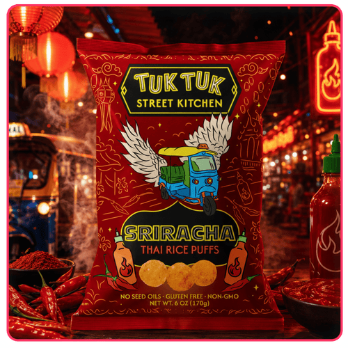 Sriracha Thai Rice Puffs - True Roots FoodsRice Puffs