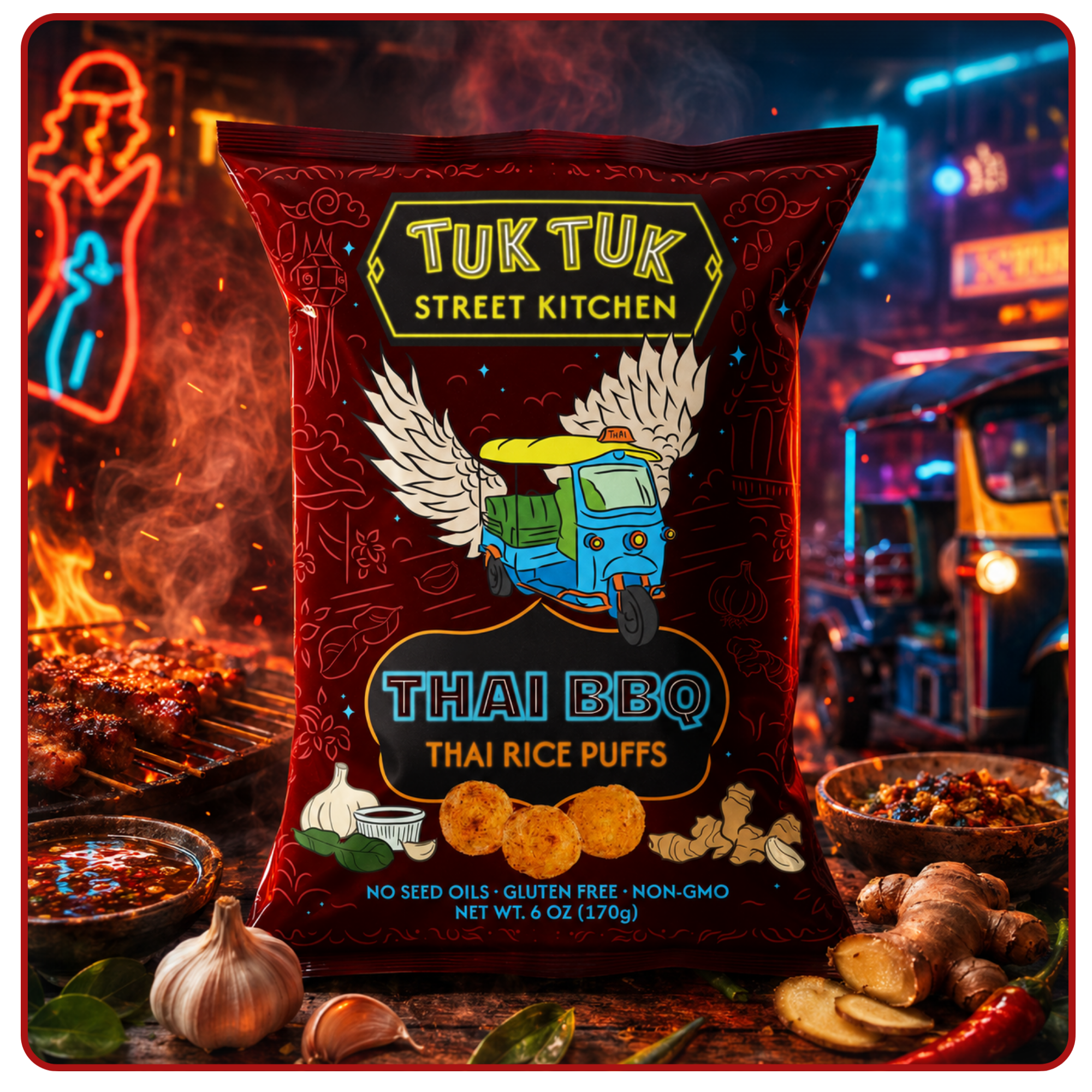 Thai BBQ Rice Puffs - True Roots FoodsRice Puffs