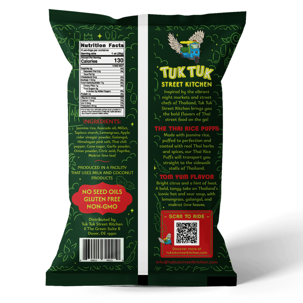 Tom Yum Thai Rice Puffs - True Roots FoodsRice Puffs