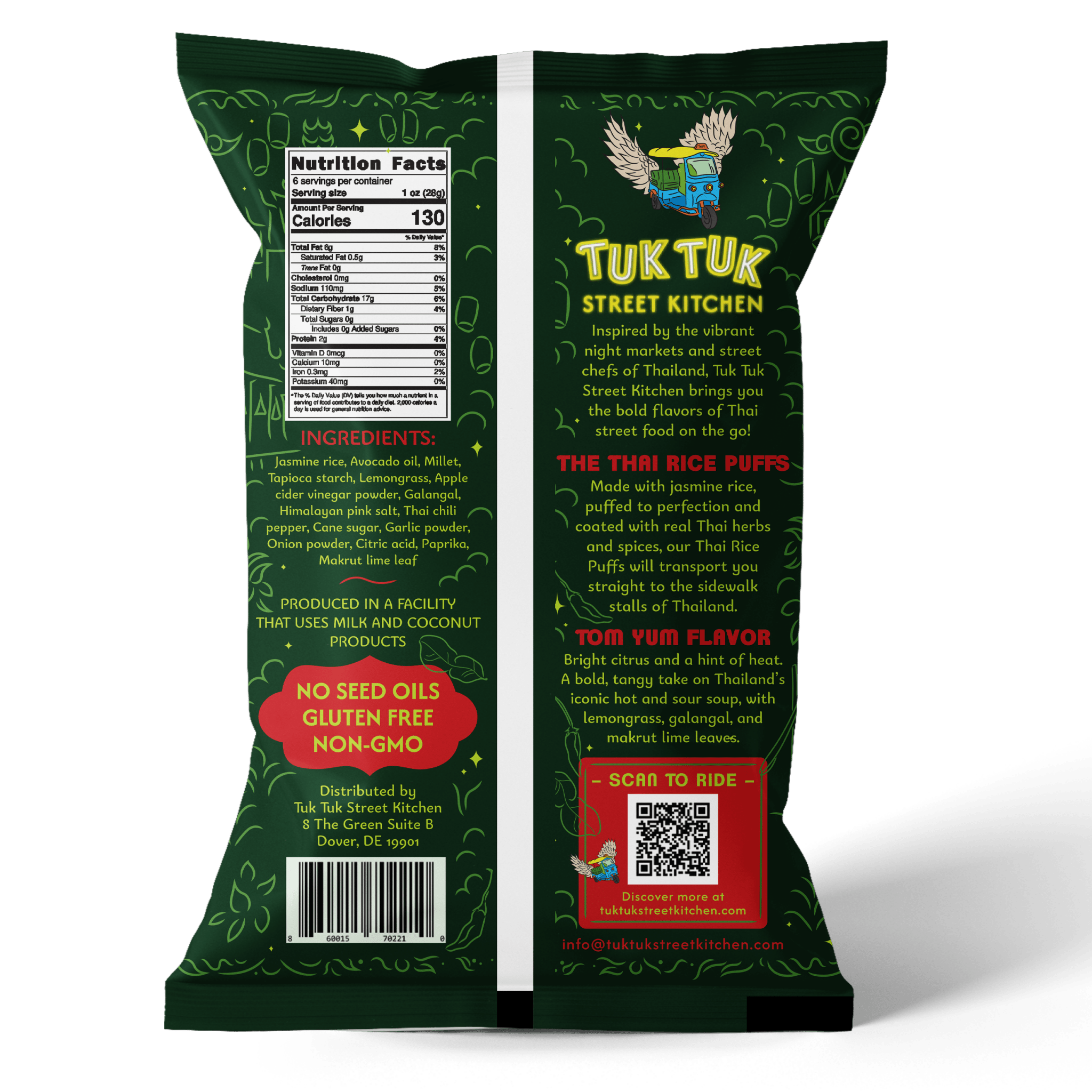 Tom Yum Thai Rice Puffs - True Roots FoodsRice Puffs