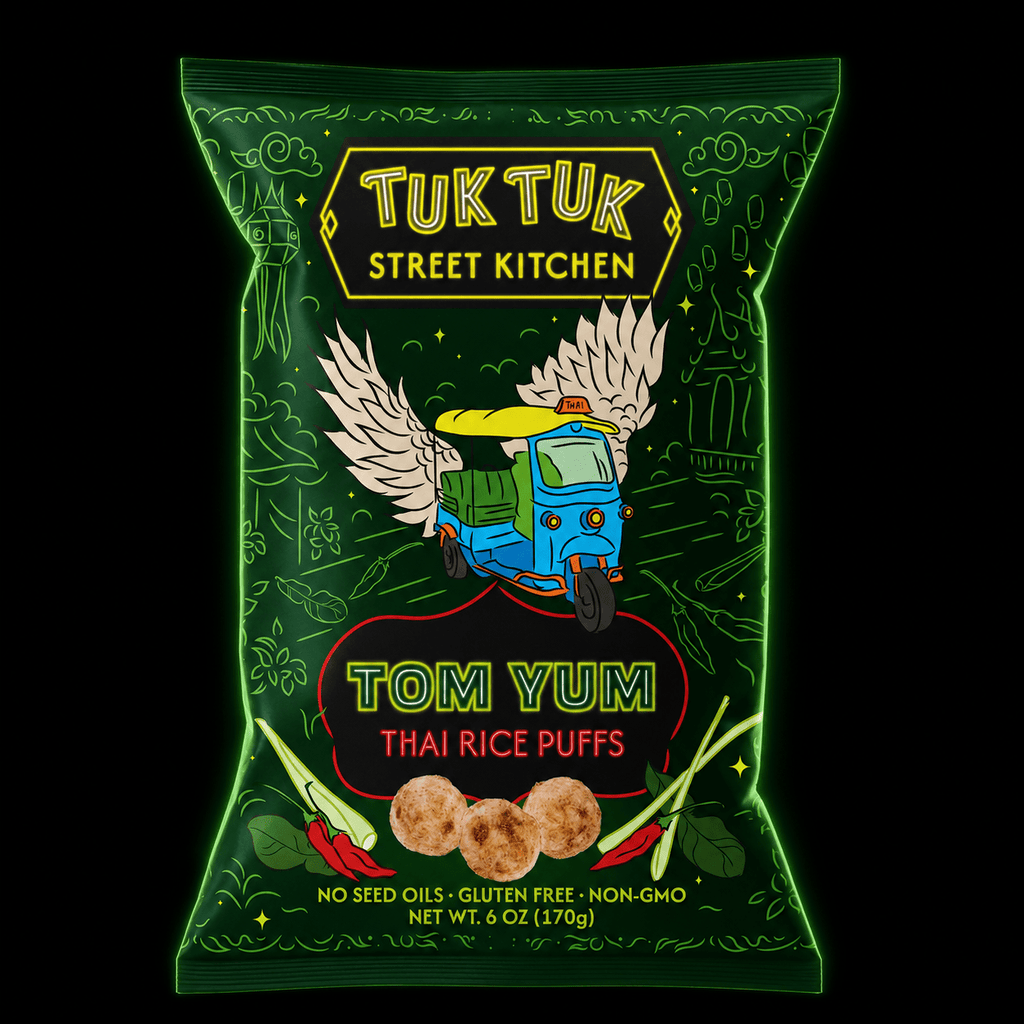 Tom Yum Thai Rice Puffs - True Roots FoodsRice Puffs